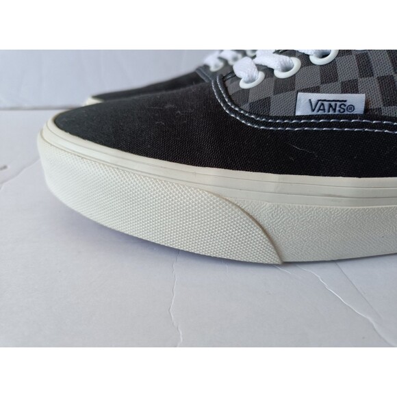 Vans Authentic Shoes Men's 9.5 Black Checkerboard Pattern Low Top Sneakers - Picture 5 of 8